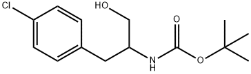 (1-(4-氯苯基)-3-羟基丙-2-基)氨基甲酸叔丁酯 结构式