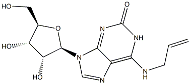 6-Allylamino-9-β-D-ribofuranosyl-9H-purin-2(1H)-one 结构式