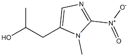 α,1-Dimethyl-2-nitro-1H-imidazole-5-ethanol 结构式