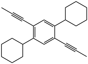 1,4-二环己基-2,5-二-1-丙炔苯 结构式