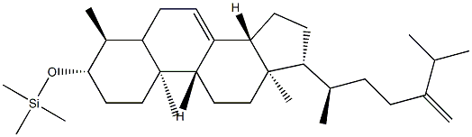Trimethyl[[4α-methylergosta-7,24(28)-dien-3β-yl]oxy]silane 结构式
