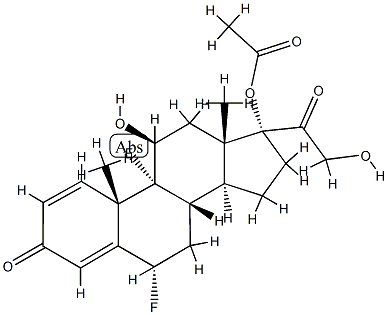 6α,9α-Difluoroprednisolone 17-Acetate 结构式