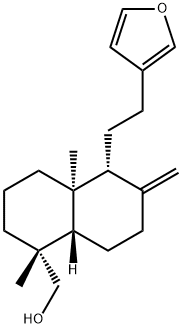 (1R,8aβ)-Decahydro-5α-[2-(3-furyl)ethyl]-1,4aα-dimethyl-6-methylene-1-naphthalenemethanol 结构式