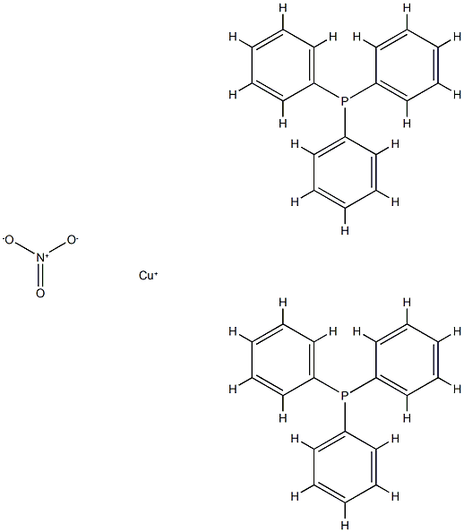 双(三苯基膦)硝酸铜(I) 结构式