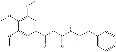 N-(α-Methylphenethyl)-2-(3,4,5-trimethoxybenzoyl)acetamide 结构式