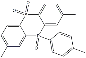 2,8-Dimethyl-10-p-tolyl-10H-phenothiaphosphine 5,5,10-trioxide 结构式