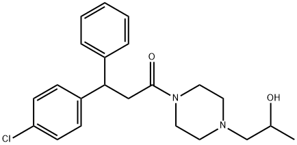 4-[3-(p-Chlorophenyl)-3-phenylpropionyl]-α-methyl-1-piperazineethanol 结构式