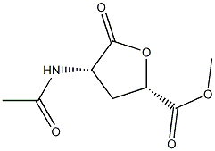 D-threo-Penturonic acid, 2-(acetylamino)-2,3-dideoxy-, gamma-lactone, 5-methyl ester (9CI) 结构式
