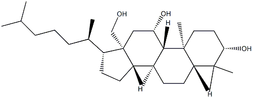 Lanostane-3β,11β,18-triol 结构式