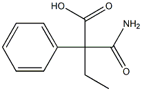 α-(Aminocarbonyl)-α-ethylbenzeneacetic acid 结构式