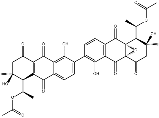 4aβ,9aβ-Epoxy-4a,9a-dihydrojulichrome Q 11,11'-diacetate 结构式