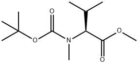 (S)-2-((叔丁氧基羰基)(甲基)氨基)-3-甲基丁酸甲酯 结构式