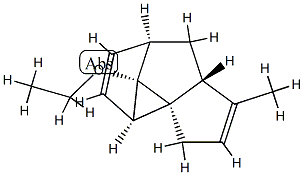 Cyclopenta[a]cyclopropa[gh]pentalene, 6c-ethoxy-2a,3,3a,6,6b,6c-hexahydro-4-methyl-, (2aR,3aR,6aS,6bR,6cS)-rel- (9CI) 结构式