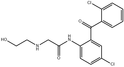 N-(4-氯-2-(2-氯苯甲酰)苯基)-2-((2-羟基乙基)氨基)醋胺石 结构式