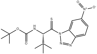 [(1S)-2,2-二甲基-1-[(6-硝基-1H-苯并三唑-1-基)硫代甲酰基]丙基]氨基甲酸叔丁酯 结构式