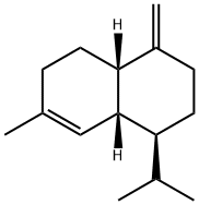 [1S,(-)]-1,2,3,4,4aα,5,6,8aα-Octahydro-7-methyl-4-methylene-1-isopropylnaphthalene 结构式