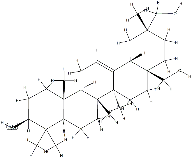 Olean-12-ene-3β,28,29-triol 结构式