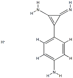 1-Cyclopropene-1,2-diamine,  3-(4-imino-2,5-cyclohexadien-1-ylidene)-,  conjugate  monoacid  (9CI) 结构式