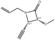 2-Azetidinone,4-ethynyl-3-methoxy-1-(2-propenyl)-,(3R,4S)-rel-(9CI) 结构式