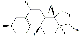 3α-Fluoro-6β-methylestr-5(10)-en-17β-ol 结构式