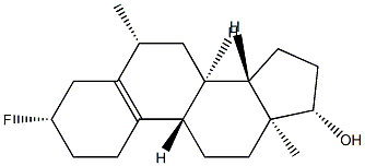 3β-Fluoro-6β-methylestr-5(10)-en-17β-ol 结构式