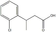 3-(2-CHLOROPHENYL)BUTANOIC ACID 结构式