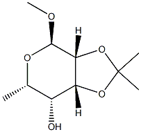 Methyl 6-deoxy-2-O,3-O-isopropylidene-α-L-talopyranoside 结构式