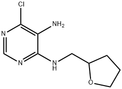6-氯-N4-((四氢呋喃-2-基)甲基)嘧啶-4,5-二胺 结构式