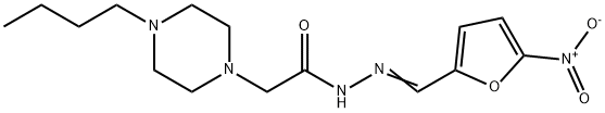 N'-[(5-Nitrofuran-2-yl)methylene]-4-butyl-1-piperazineacetic acid hydrazide 结构式