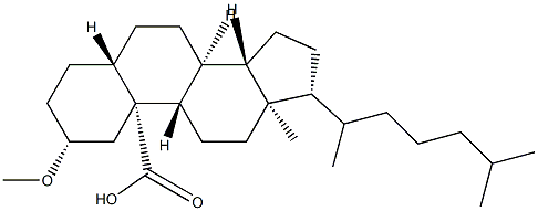 2β-Methoxy-5α-cholestan-19-oic acid 结构式