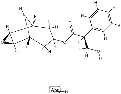 Benzeneacetic acid, a-(hydroxymethyl)-,3-oxa-9-azatricyclo[3.3.1.02,4]non-7-yl ester, hydrochloride, [7(S)-(1a,2b,4b,5a,7b)]- (9CI) 结构式