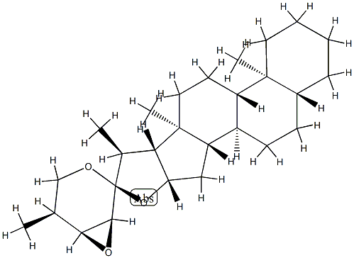 (22S,23S,24S,25S)-23,24-Epoxy-5α-spirostane 结构式