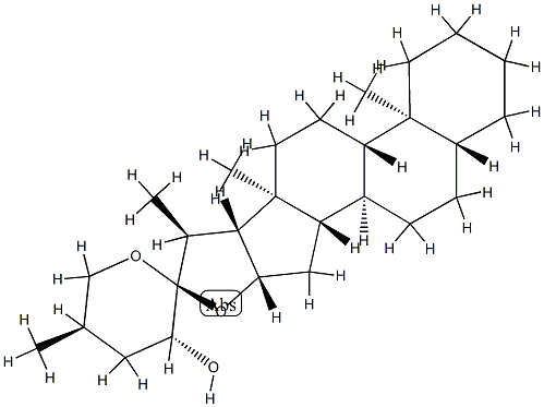 (23R,25R)-5α-Spirostan-23-ol 结构式