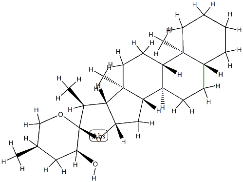 (23S,25R)-5α-Spirostan-23-ol 结构式