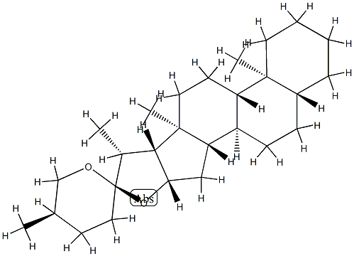 (20R,25R)-5α-Spirostane 结构式