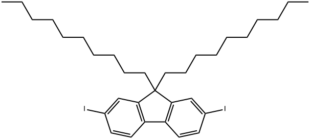 2,7-二碘-9,9-二-(3′,7′-二甲基辛基)-9H-芴 结构式