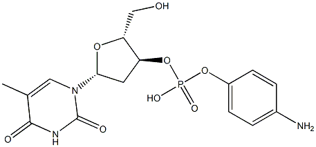 mono(4-aminophenyl)-3'-thymidylic acid ester 结构式