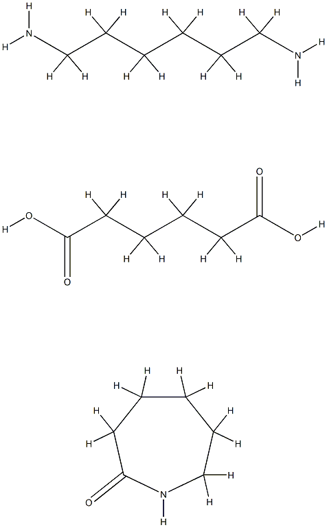 ε-己内酰胺与亚胺基六次甲基亚胺基己二酰的聚合物 结构式