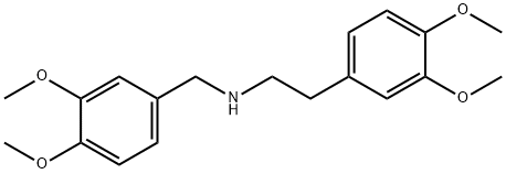 N-(3,4-dimethoxybenzyl)-2-(3,4-dimethoxyphenyl)ethanamine 结构式