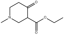 1-甲基-4-氧代哌啶-3-羧酸乙酯 结构式