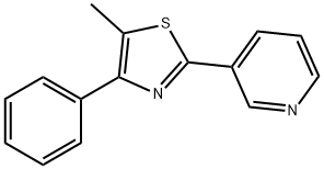 5-甲基-4-苯基-2-(3-吡啶基)噻唑 结构式