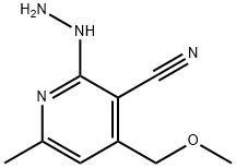 3-Pyridinecarbonitrile,2-hydrazino-4-(methoxymethyl)-6-methyl-(9CI) 结构式