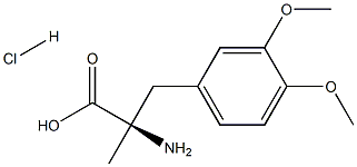 D-3-(3,4-二甲氧基苯基)-2-甲基丙氨酸盐酸盐 结构式