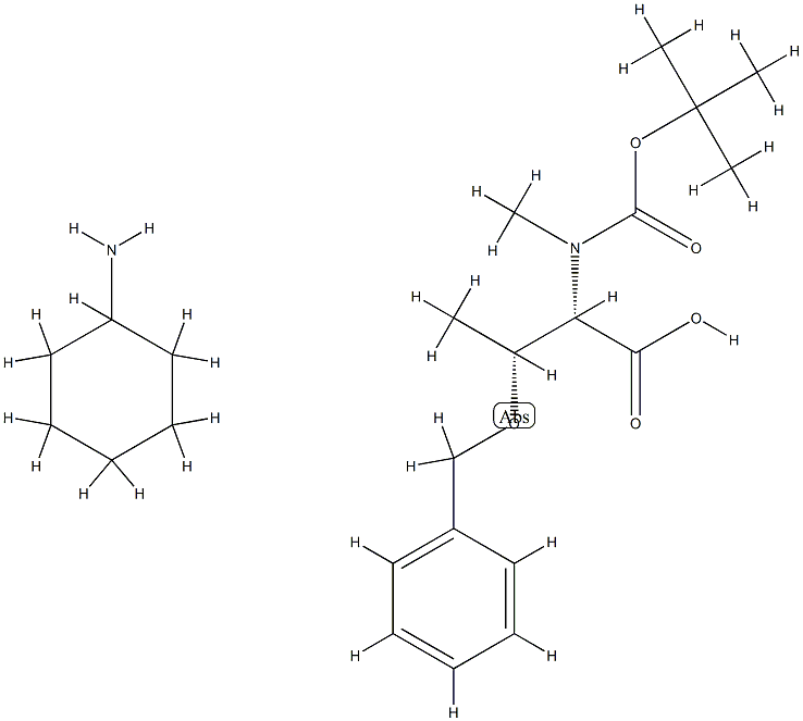 BOC-N-METHYL-O-BENZYL-L-THREONINE CYCLOHEXYL AMMONIUM SALT 结构式