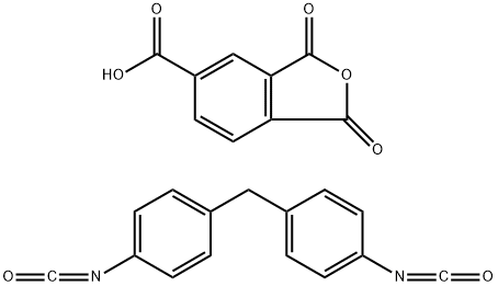 三苯六甲酸酐与1,1'-亚甲基双(4-异氰酸酯苯)的共聚物 结构式