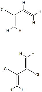 2,3-二氯-1,3-丁二烯与2-氯-1,3-丁二烯的共聚物 结构式