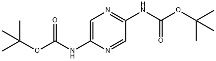 tert-butyl pyrazine-2,5-diyldicarbaMate 结构式