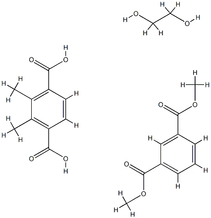 1,3-苯二甲酸二甲酯与二甲基-1,4-苯二甲酸酯和1,2-乙二醇的聚合物 结构式