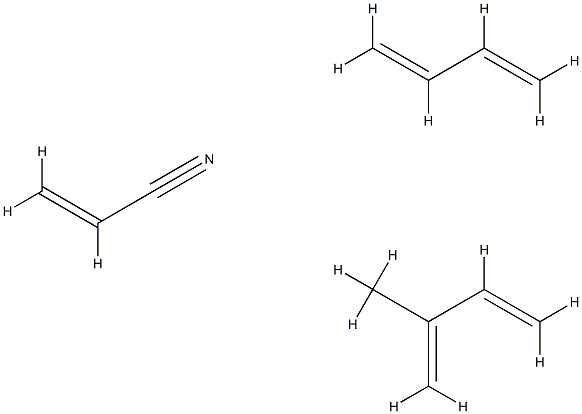 2-丙烯腈与1,3-丁二烯和2-甲基-1,3-丁二烯的聚合物 结构式