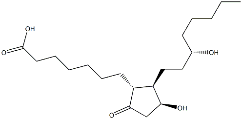 (15S)-11β,15-Dihydroxy-9-oxoprostan-1-oic acid 结构式